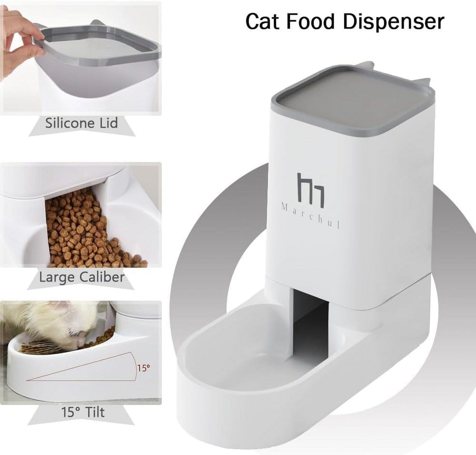 Cat Dog Feeder and Waterer Pet Self-Dispensing, Cat Food Dispenser, Automatic Cat Feeders, Outdoor Sun Protection Design Gravity Food Feeder and Waterer Set (Feeder+Waterer)